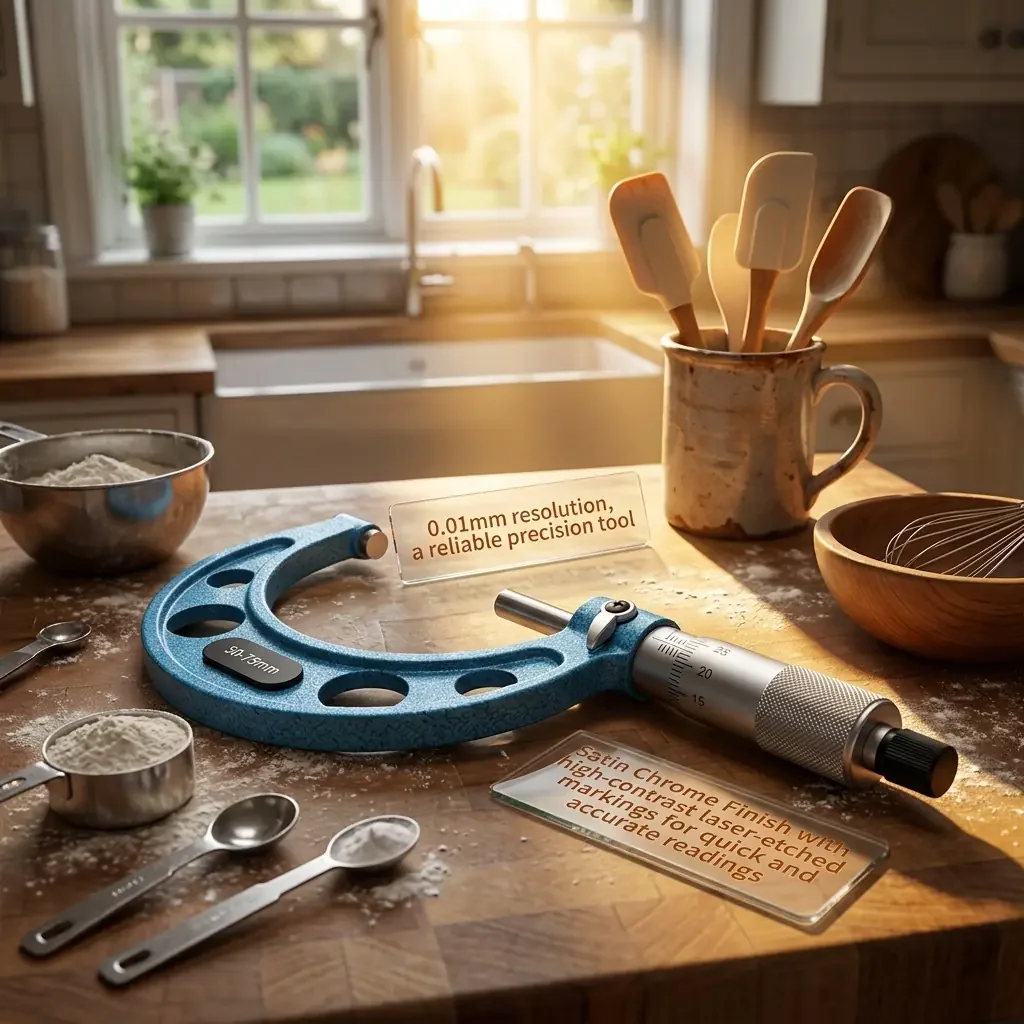 PROSTER micrometer photographed in a warm kitchen setting by a customer